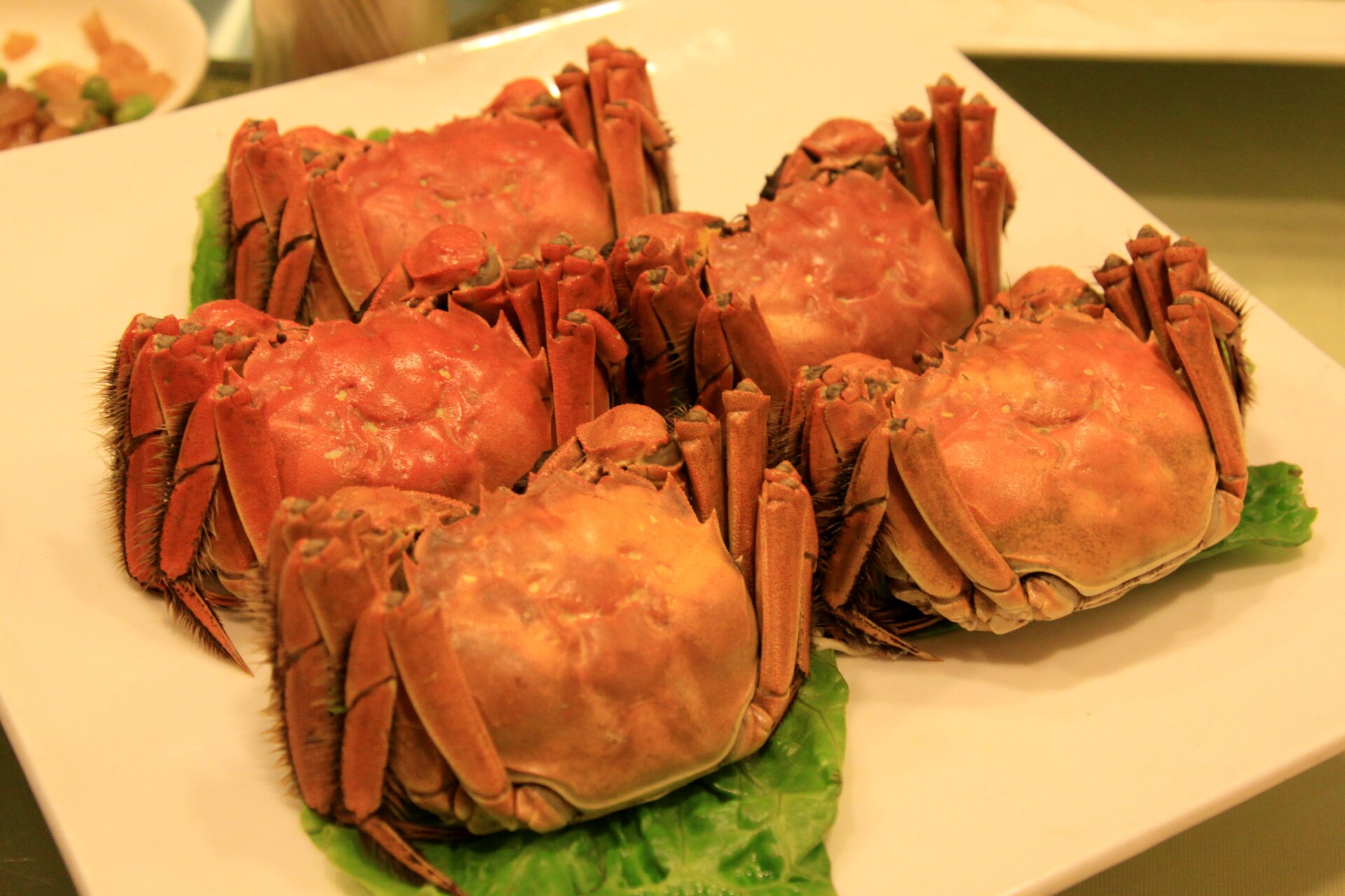 Steamed Shanghai hairy crabs